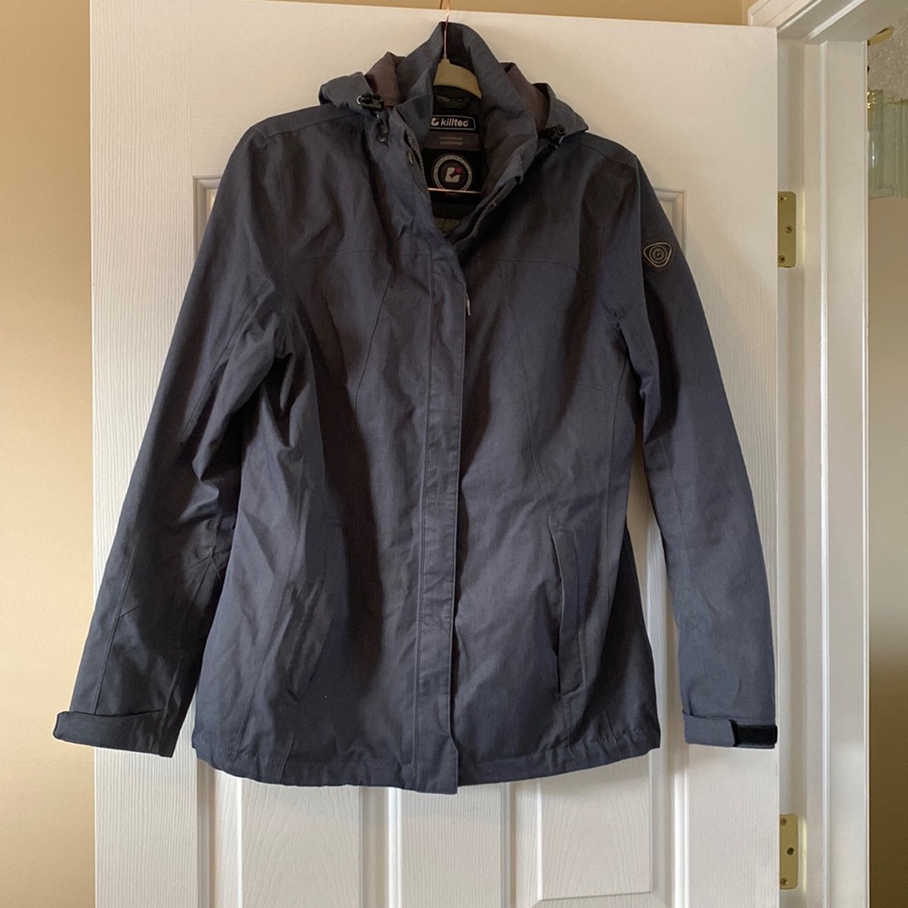 Killtec Woman’s Waterproof Rain Jacket with detachable hood and pockets